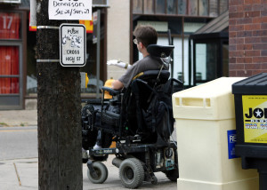 Wheelchair pedestrian